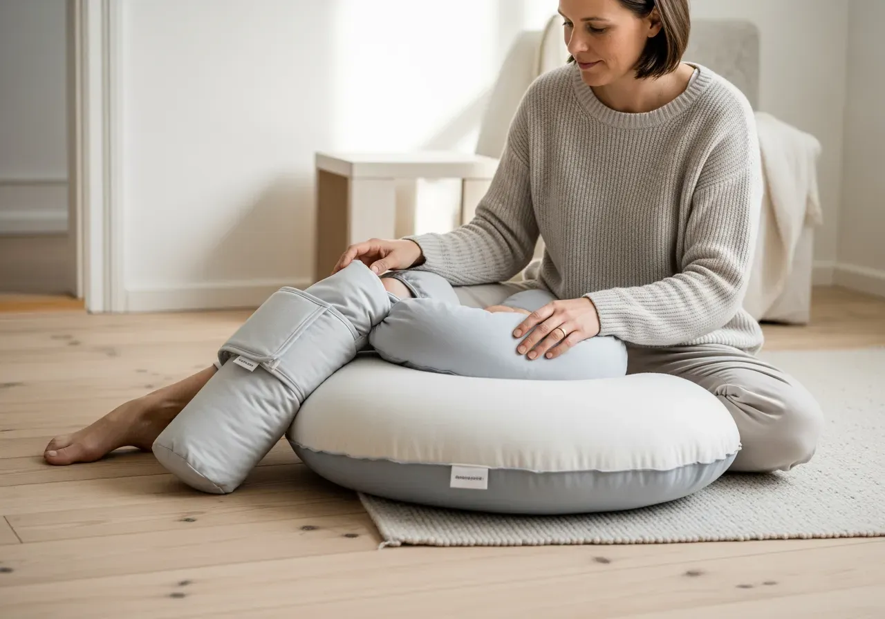 Amningsmuff och amningskudde för nybörjare