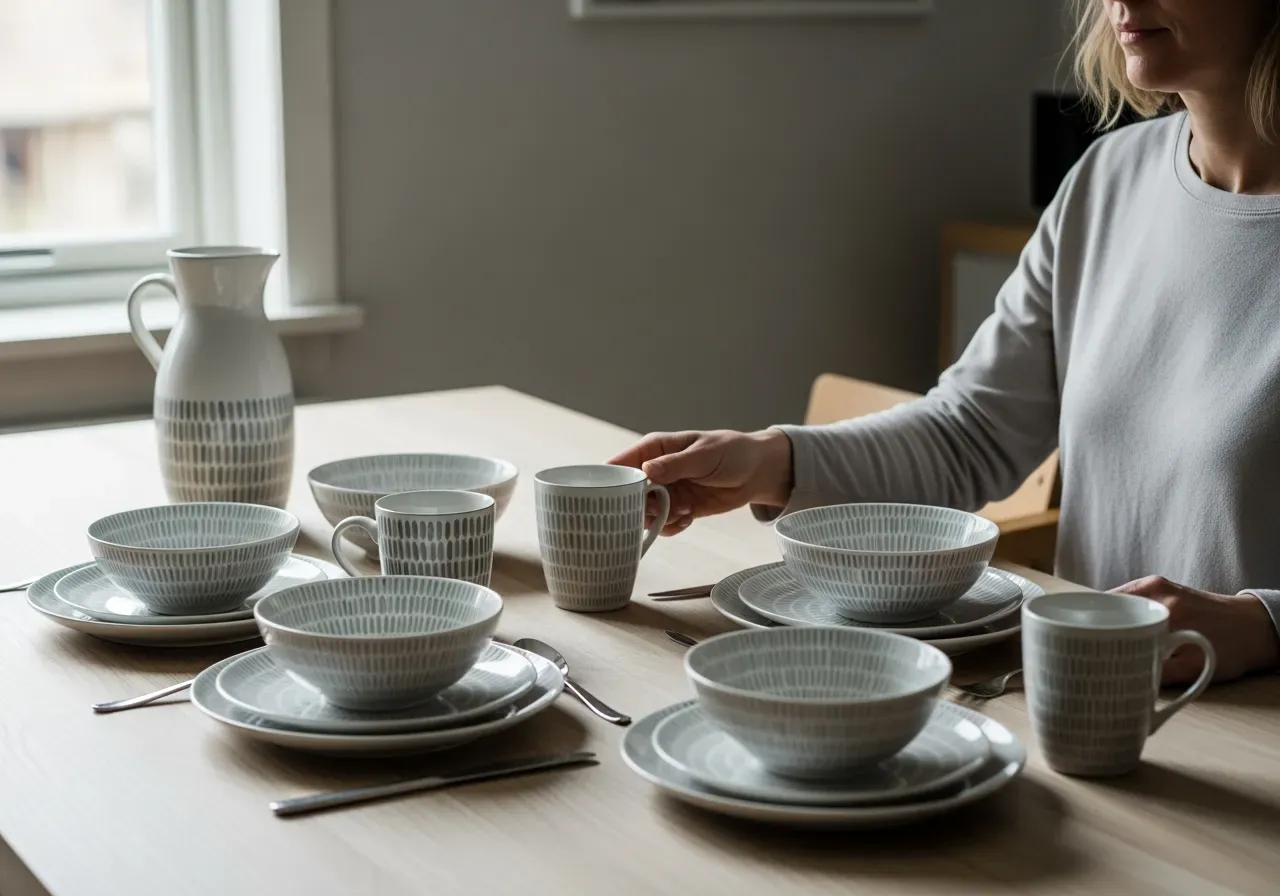 Barnserviser för nybörjare med motiv