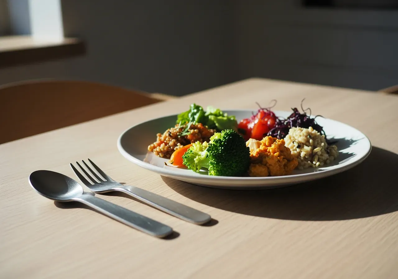 Egenmat med tallrik och barnbestick