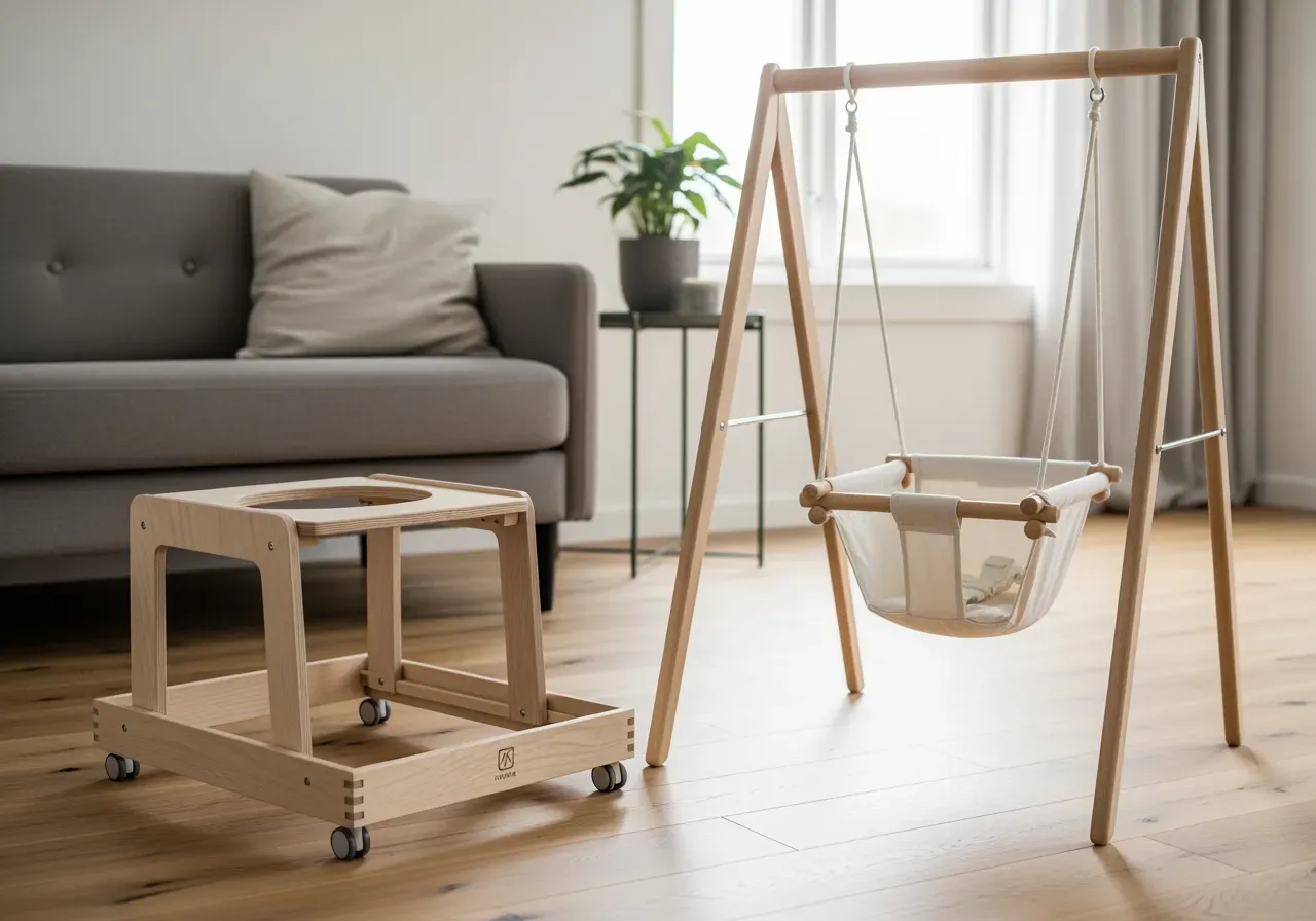 Gåstolar och babygungor i hemmet