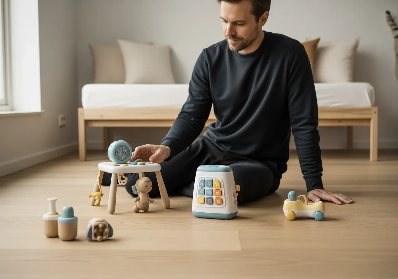 Interaktiva babyleksaker med ljud och ljus