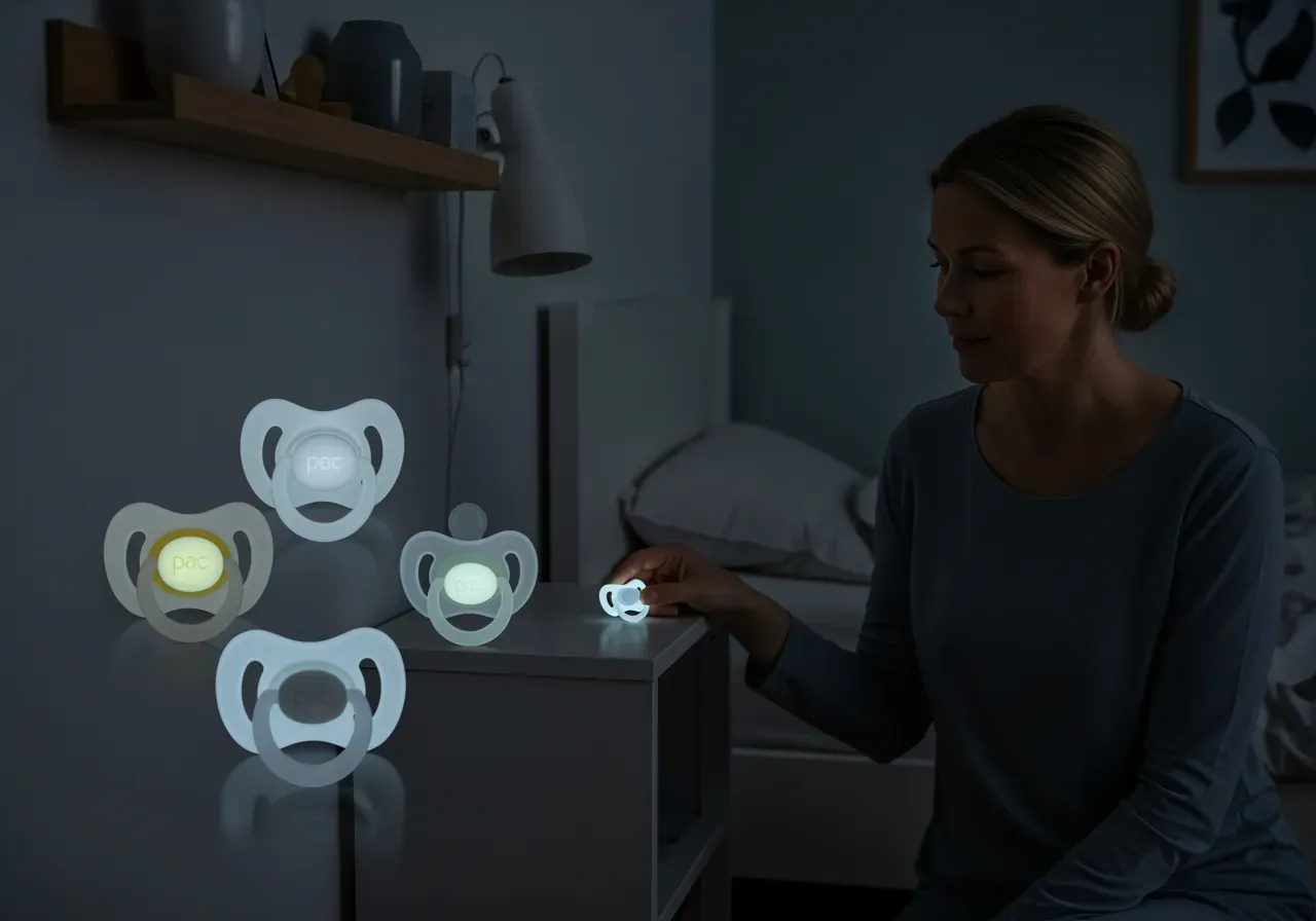 Nappar som lyser i mörkret