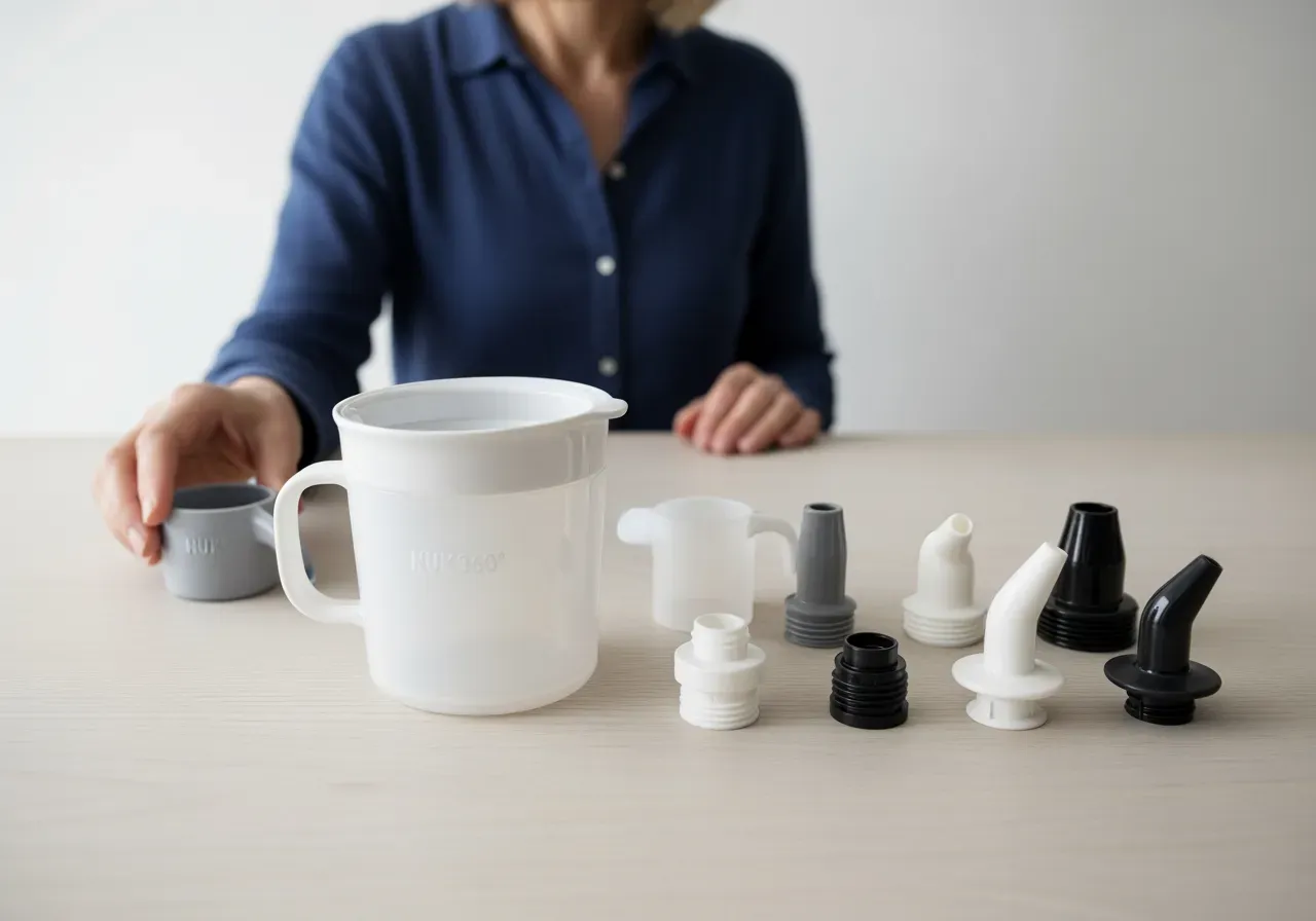 NUK 360 mugg och pipdelar