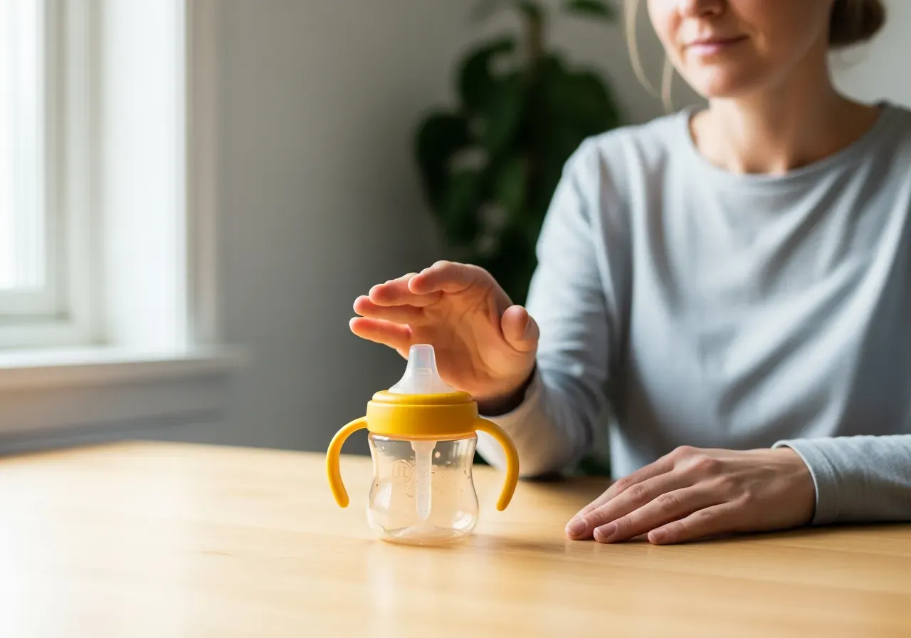 Spillfri pipmugg för små händer