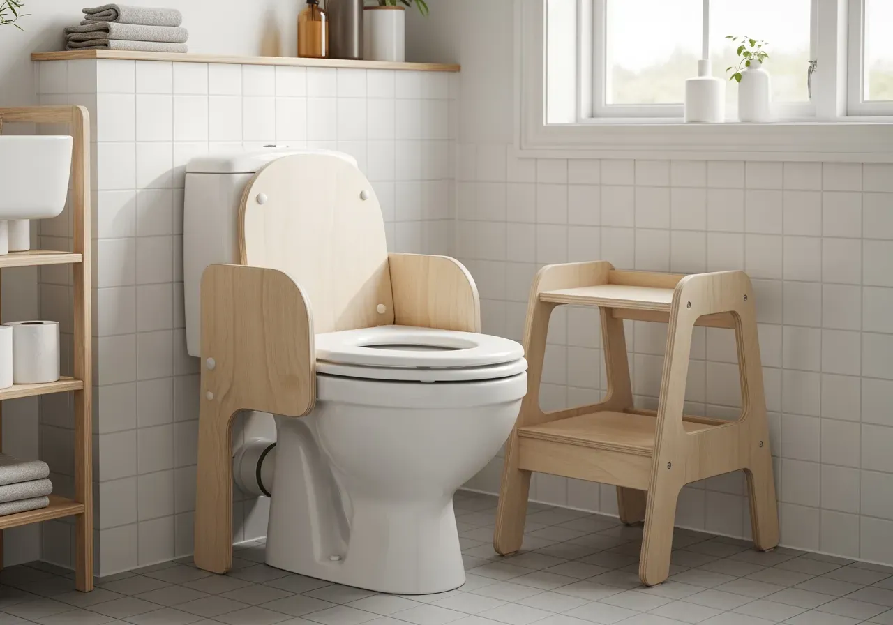 Potträning med toalettsits för barn