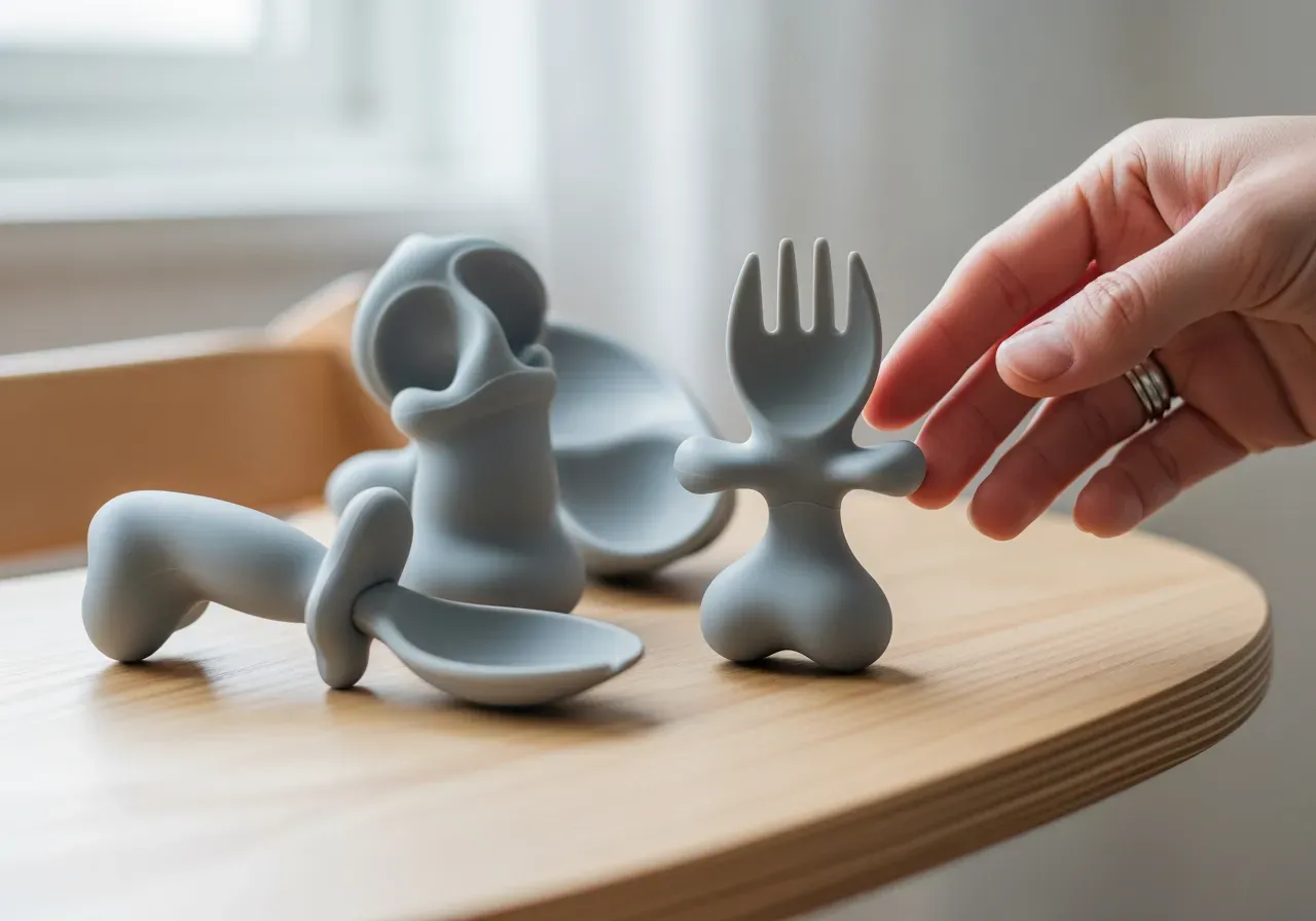 Böjbara och kortskaftade barnbestick