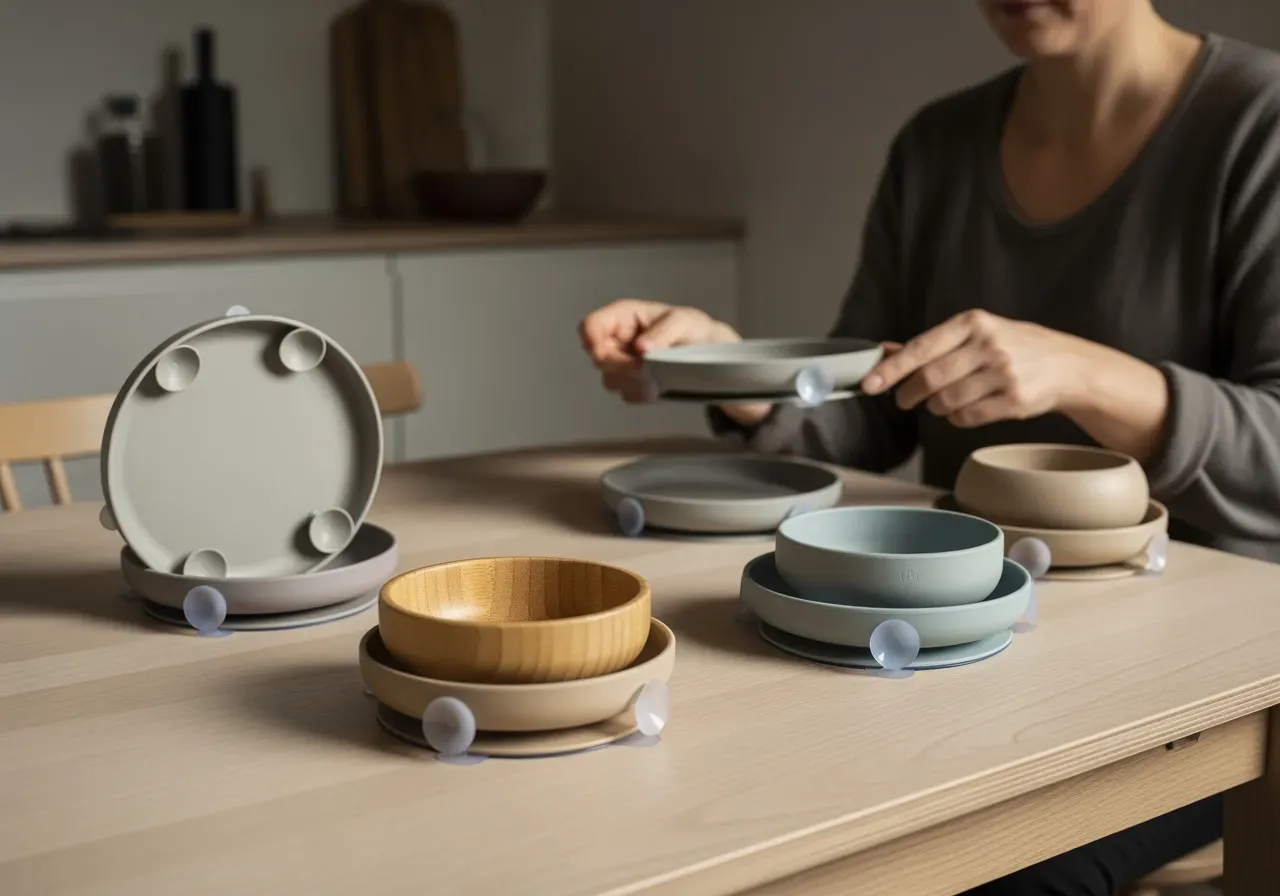 Tallrikar och skålar med sugkopp