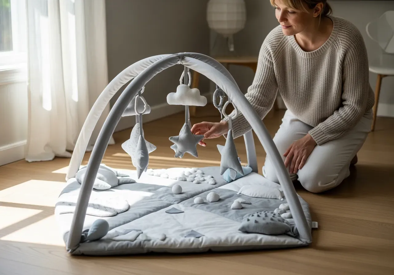 Välja babygym och aktivitetsmatta