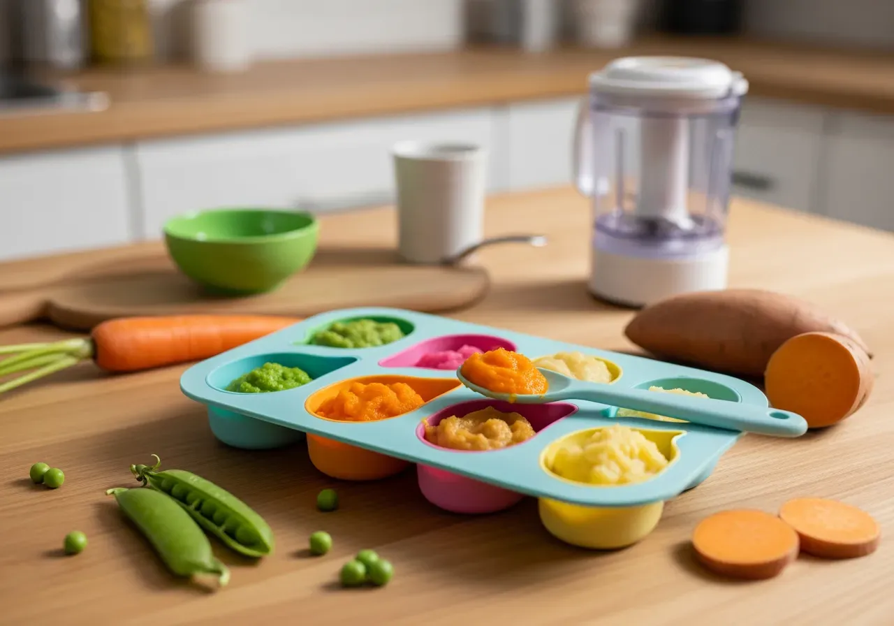 Portionsformar för barnmat för nybörjare