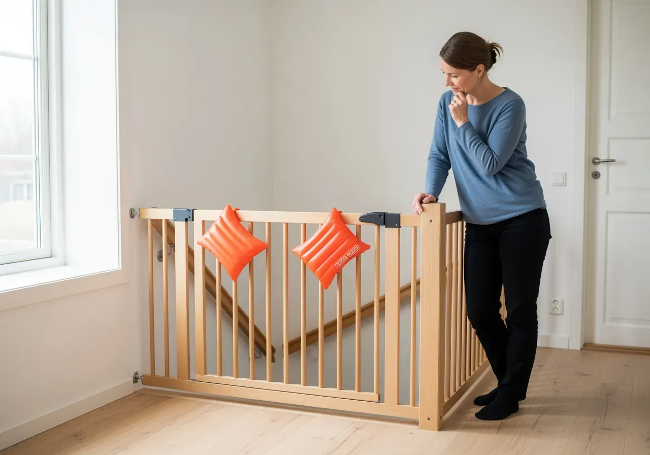 Barnsäkerhet med grindar och armpuffar