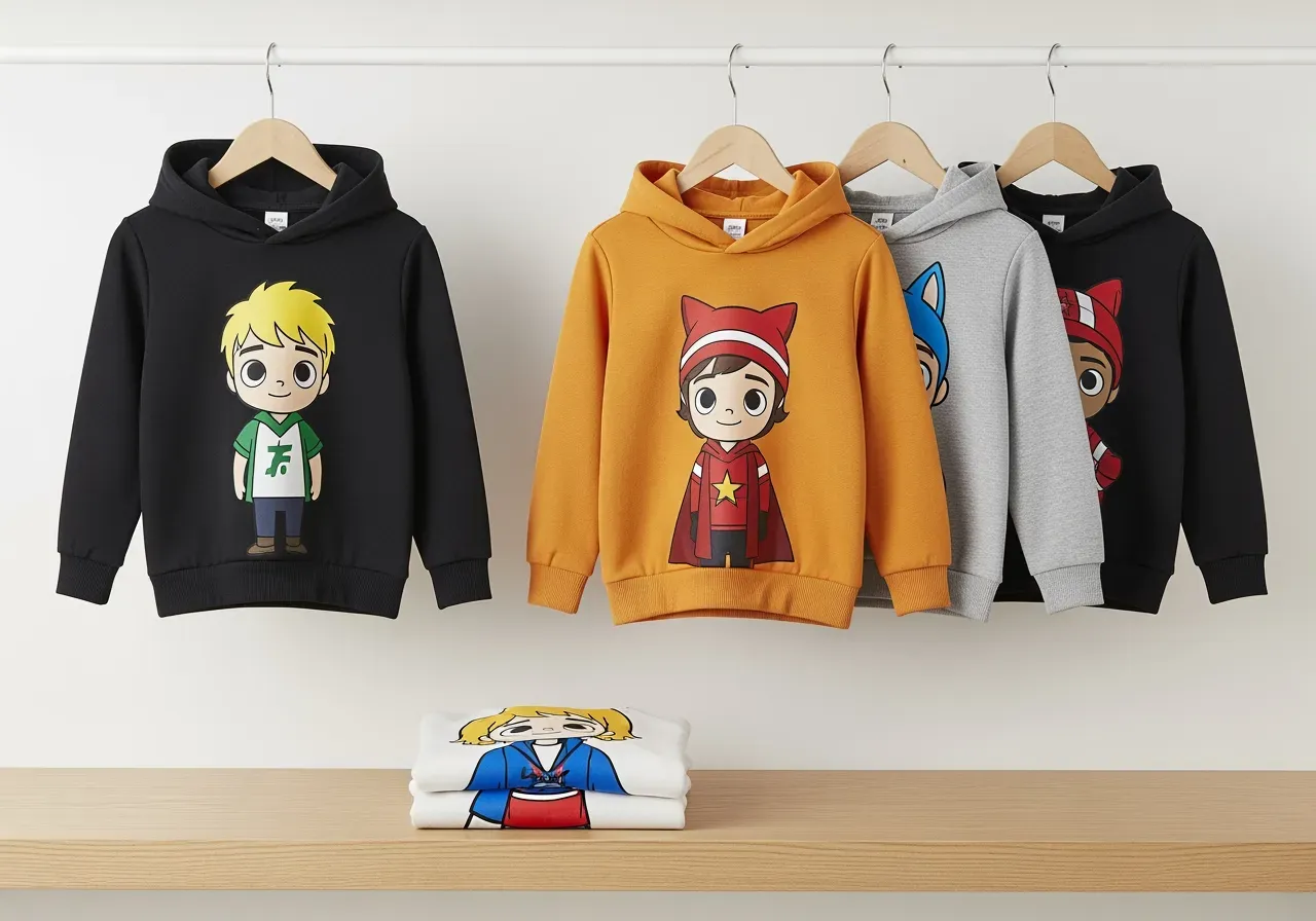Figurhuvtröjor för barn i rätt storlek