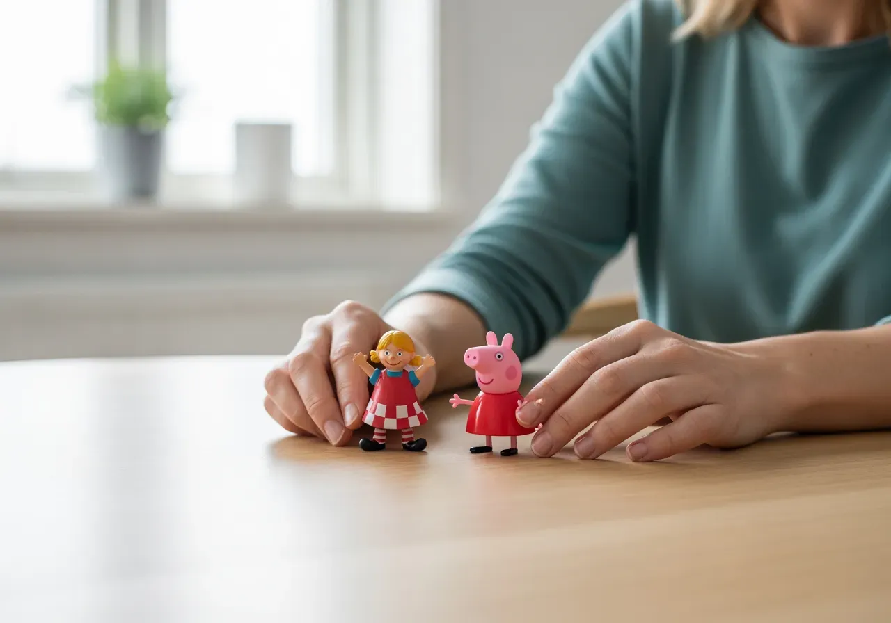 Figurset med Pippi och Greta Gris