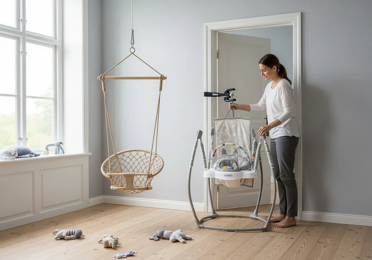 Babygunga och hoppgunga i barnrum