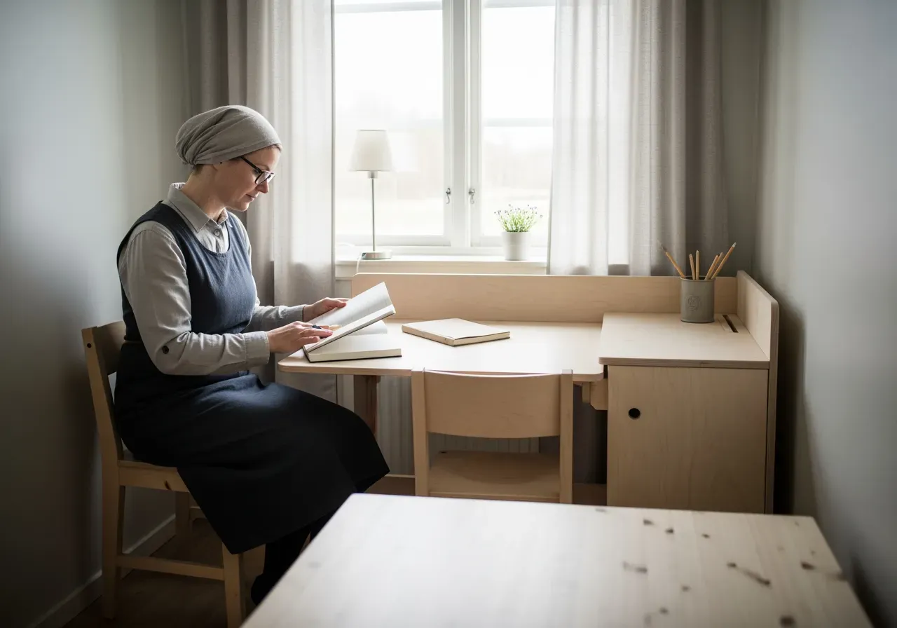 Barnbord och skrivbord små rum