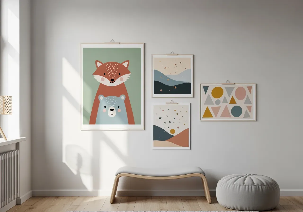 Barntavlor och Posters På Vägg