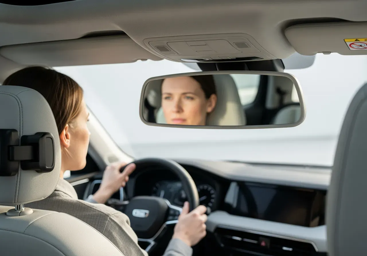 Bilspegel för bebis i bilen
