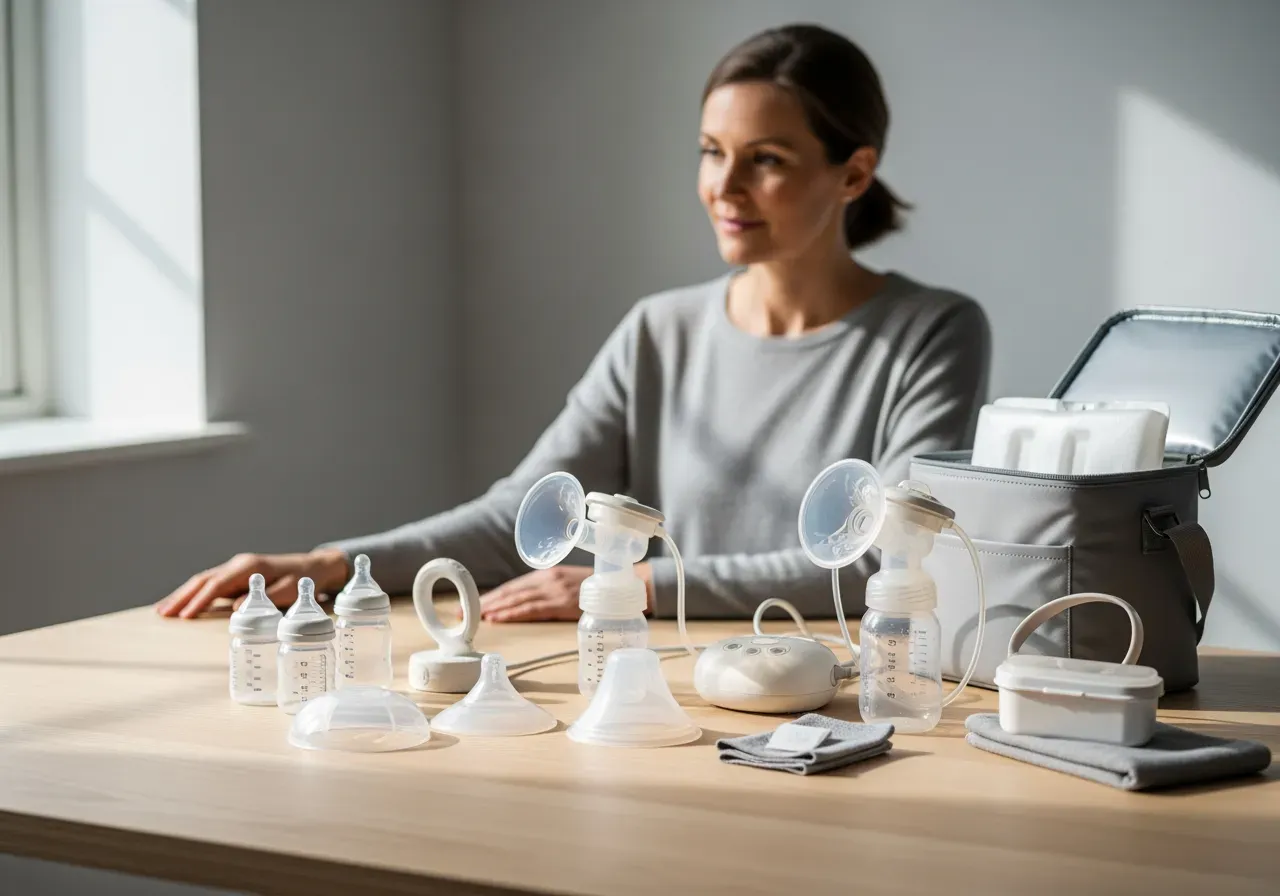 Bröstpumpar och smidiga tillbehör