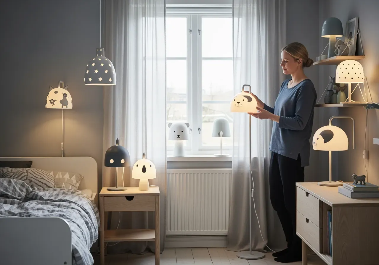 Dalber lampor med motiv för barnrum