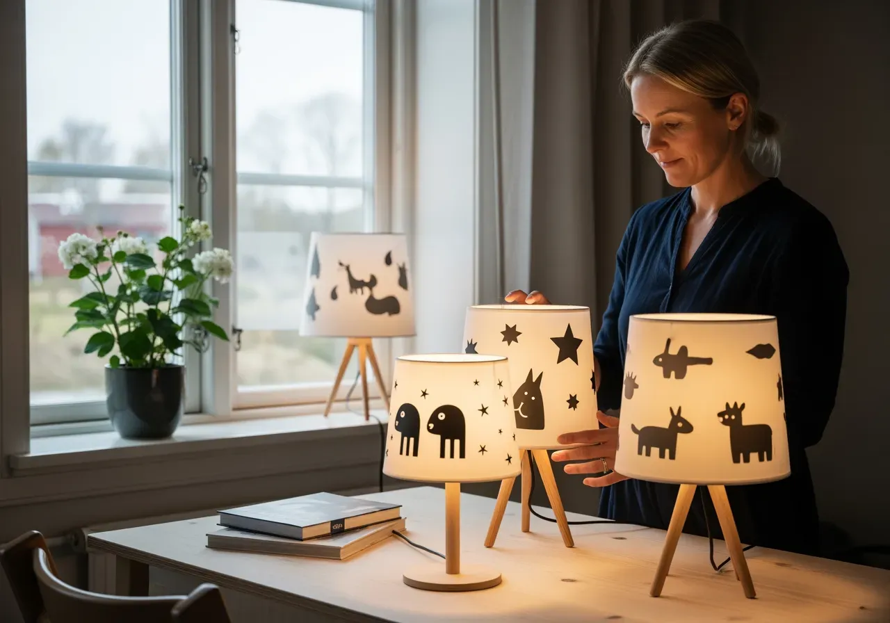 Dalber bordslampor med barnmotiv