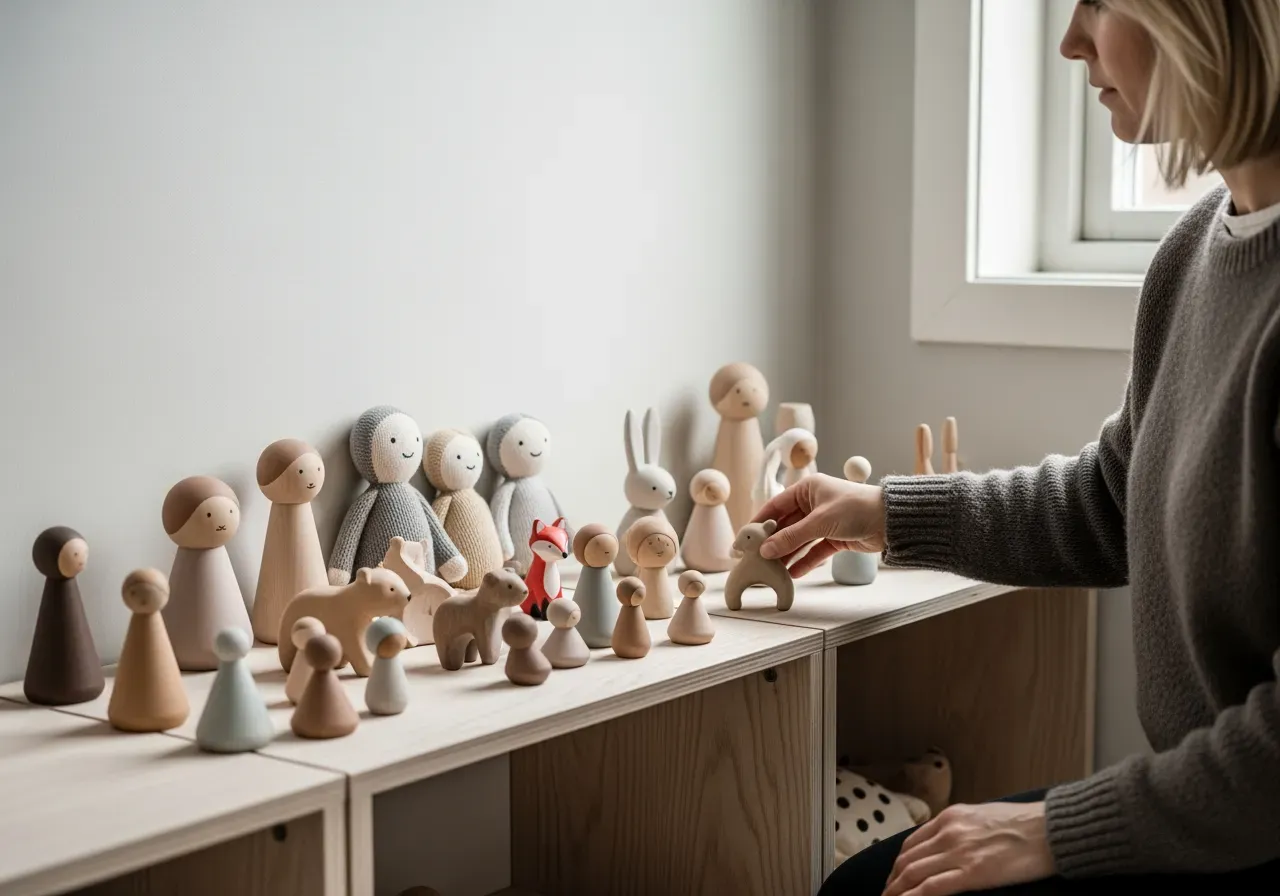 Djur och figurer i barnrummet