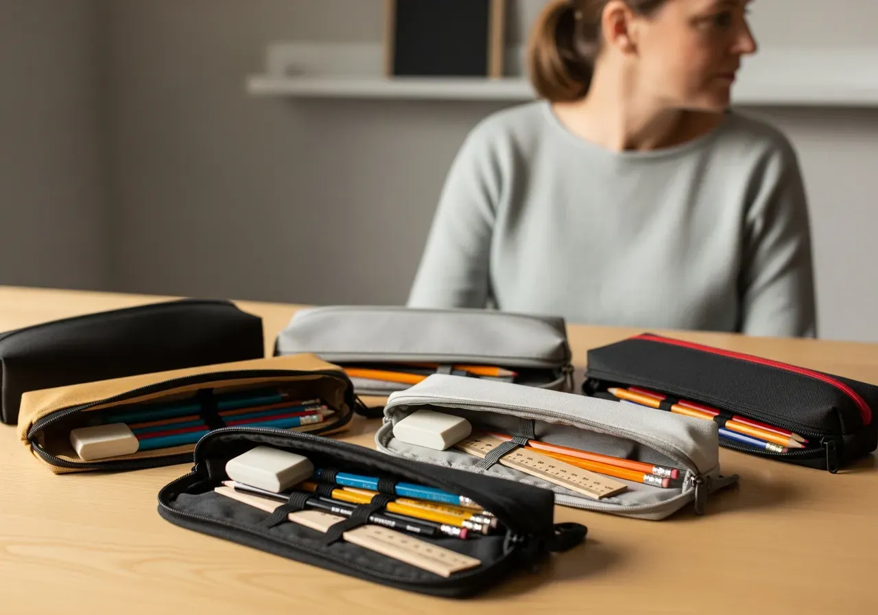 Praktiska pennfodral för skolbarn