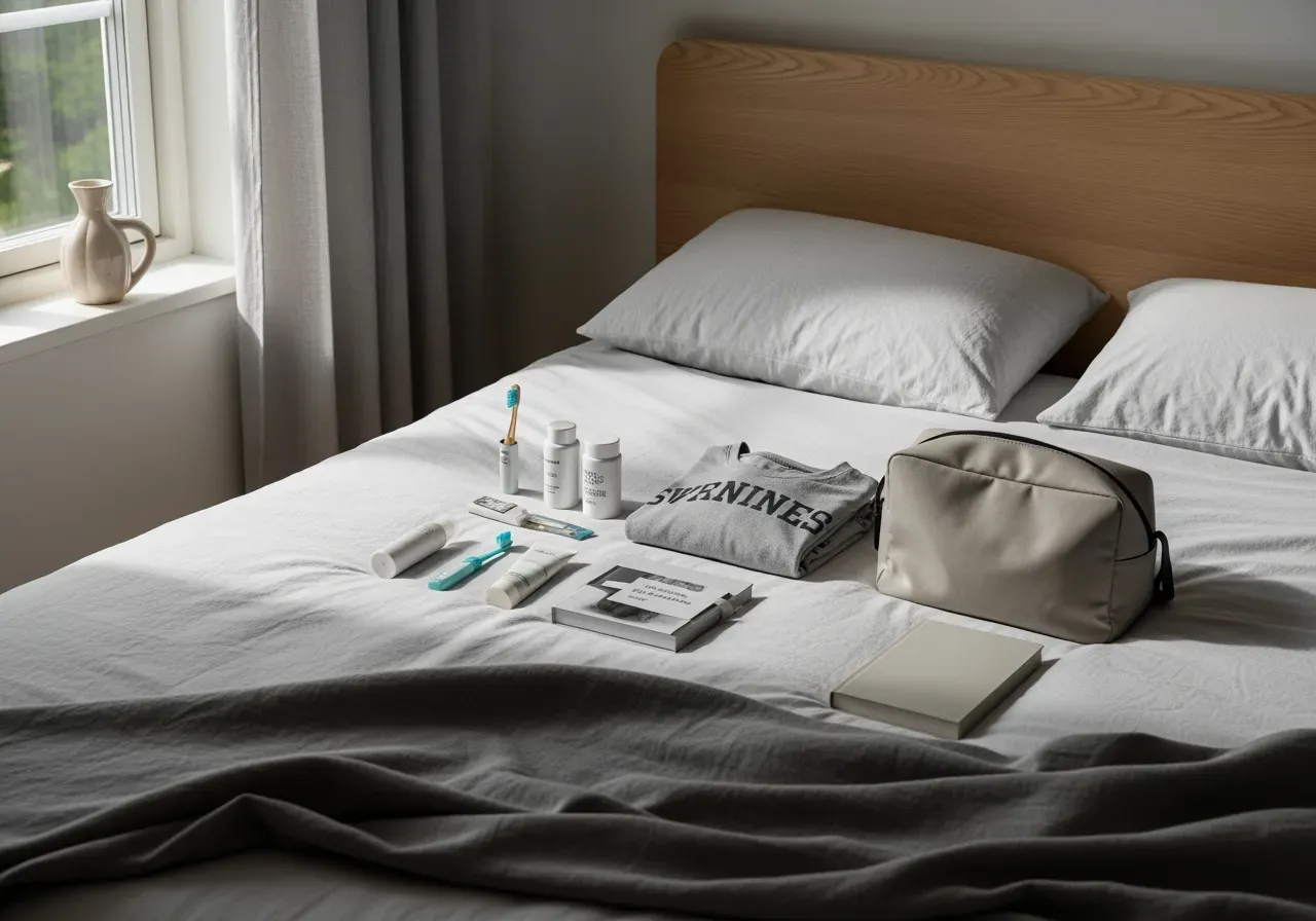 Sova borta med barn packning