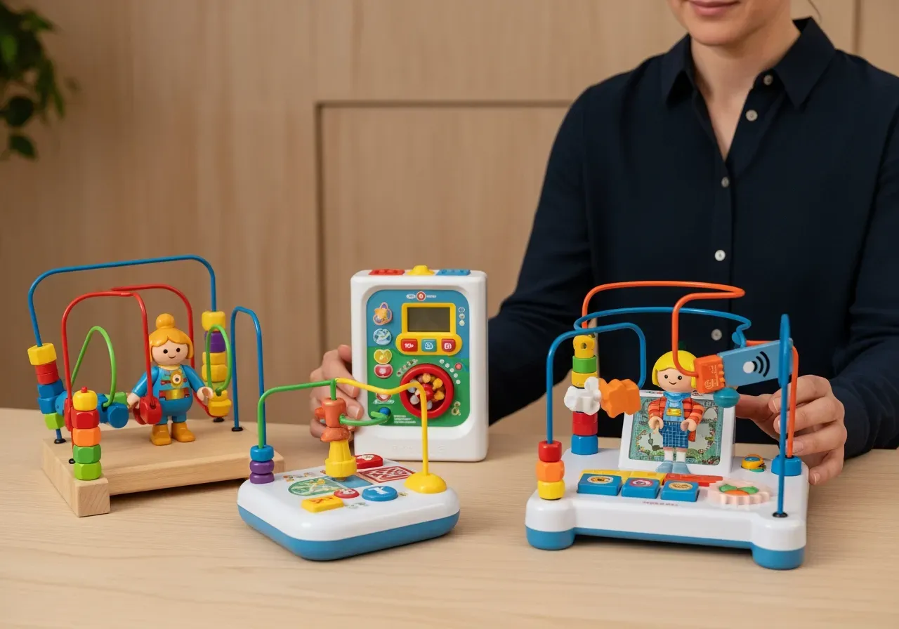 Aktivitetsleksaker med ljud och ljus