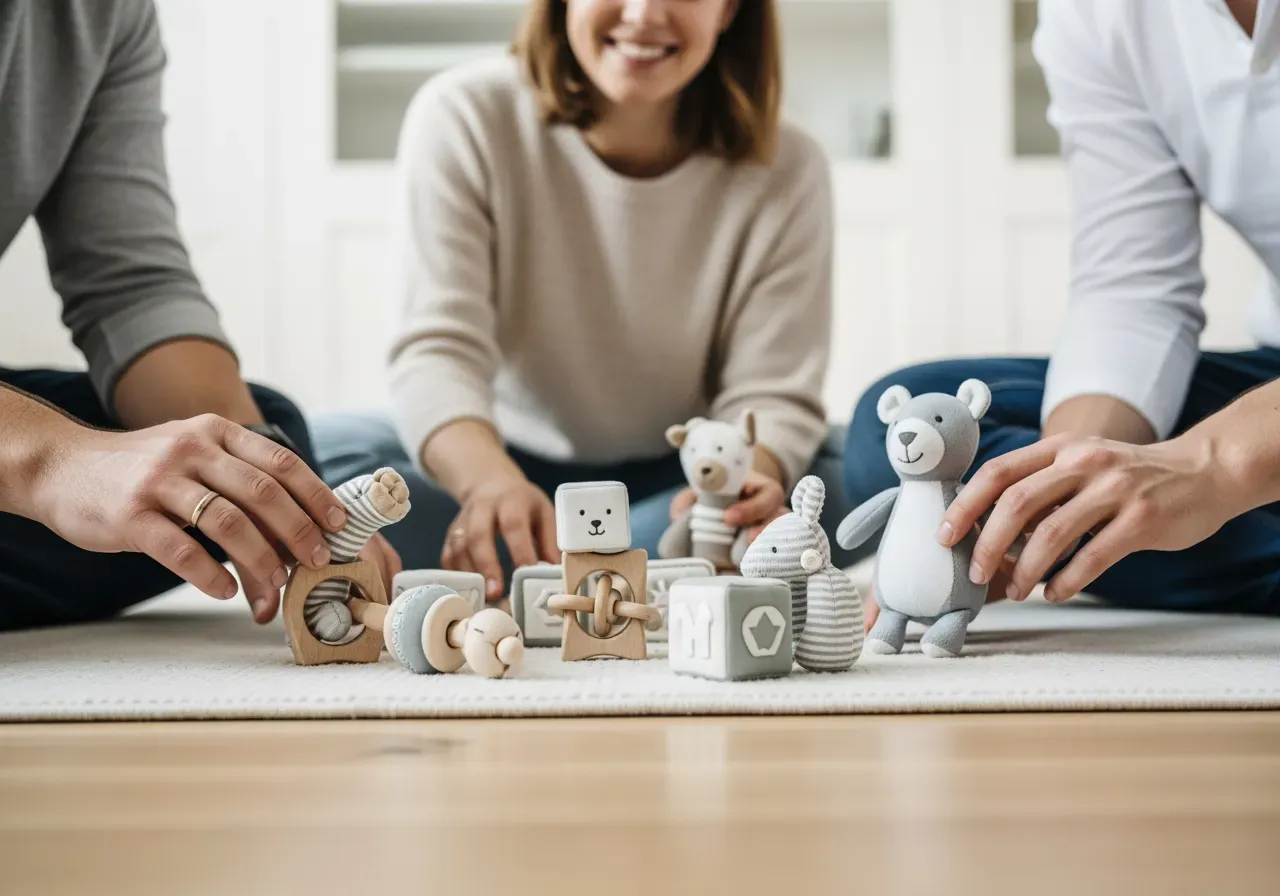 Första babyleksaker för nyblivna föräldrar