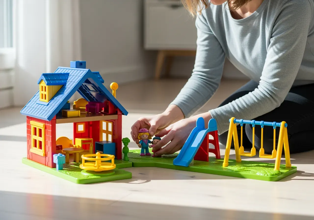 Greta Gris lekset hus och park