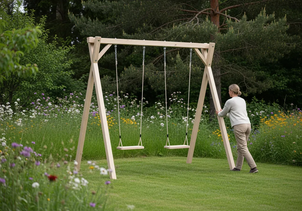 Gungor för trädgård och stativ