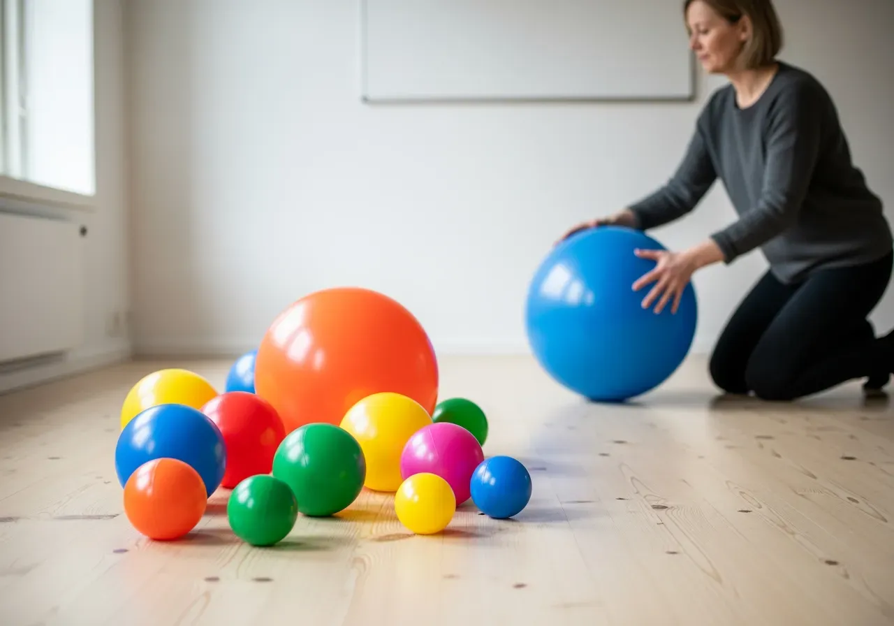 Hoppbollar för barn i olika storlekar