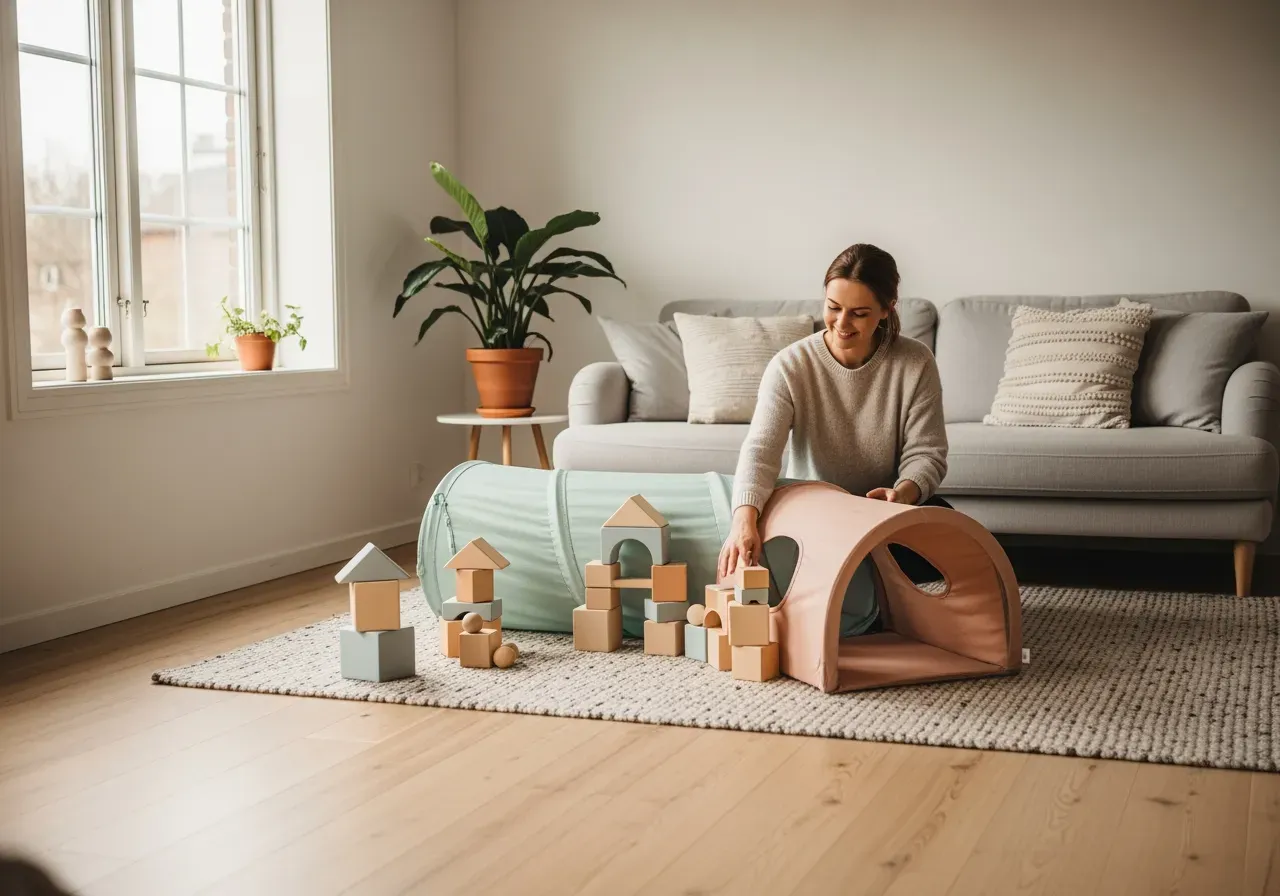 Inomhuslek för små barn hemma