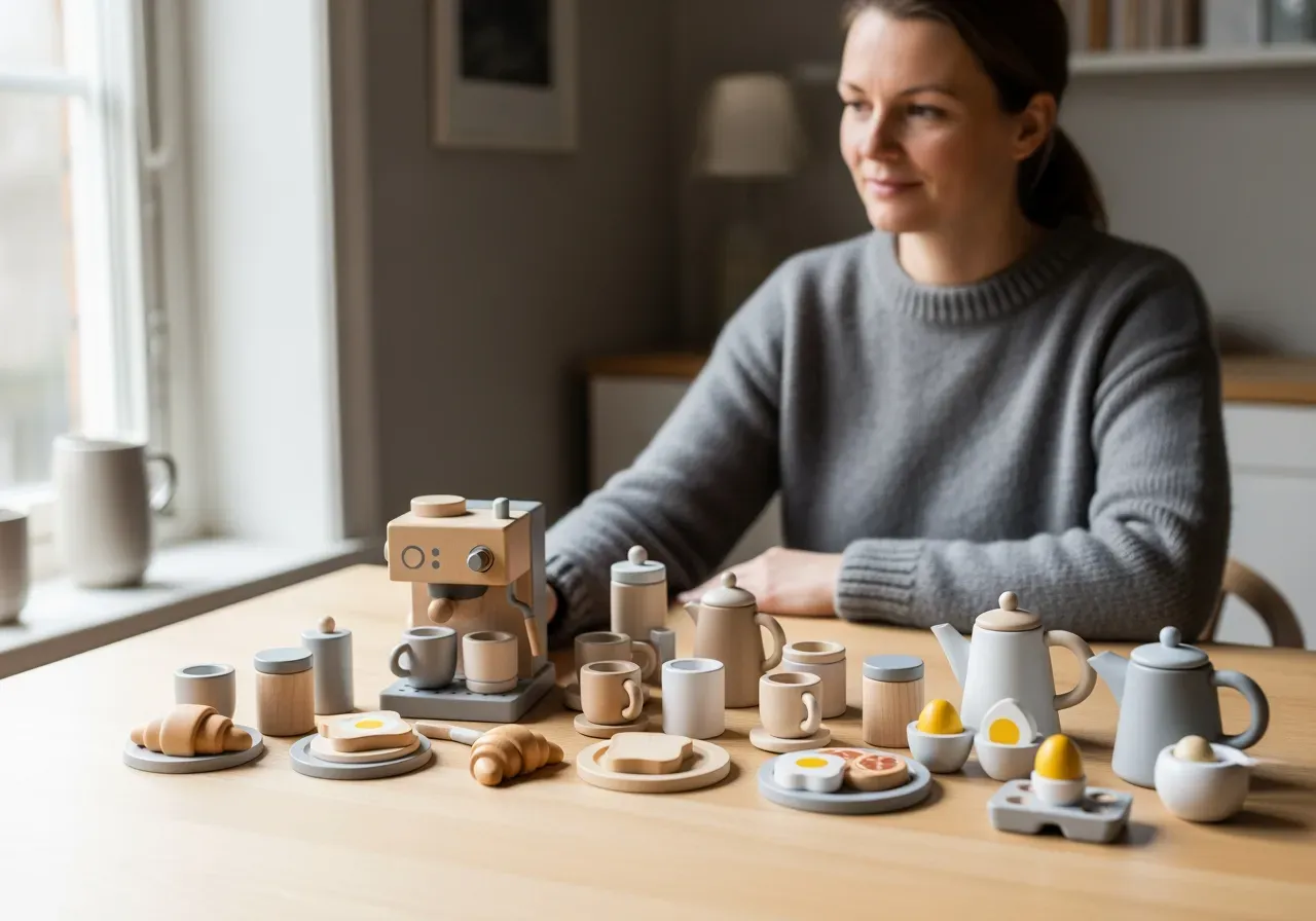 Kaféleksaker och frukostset för barn