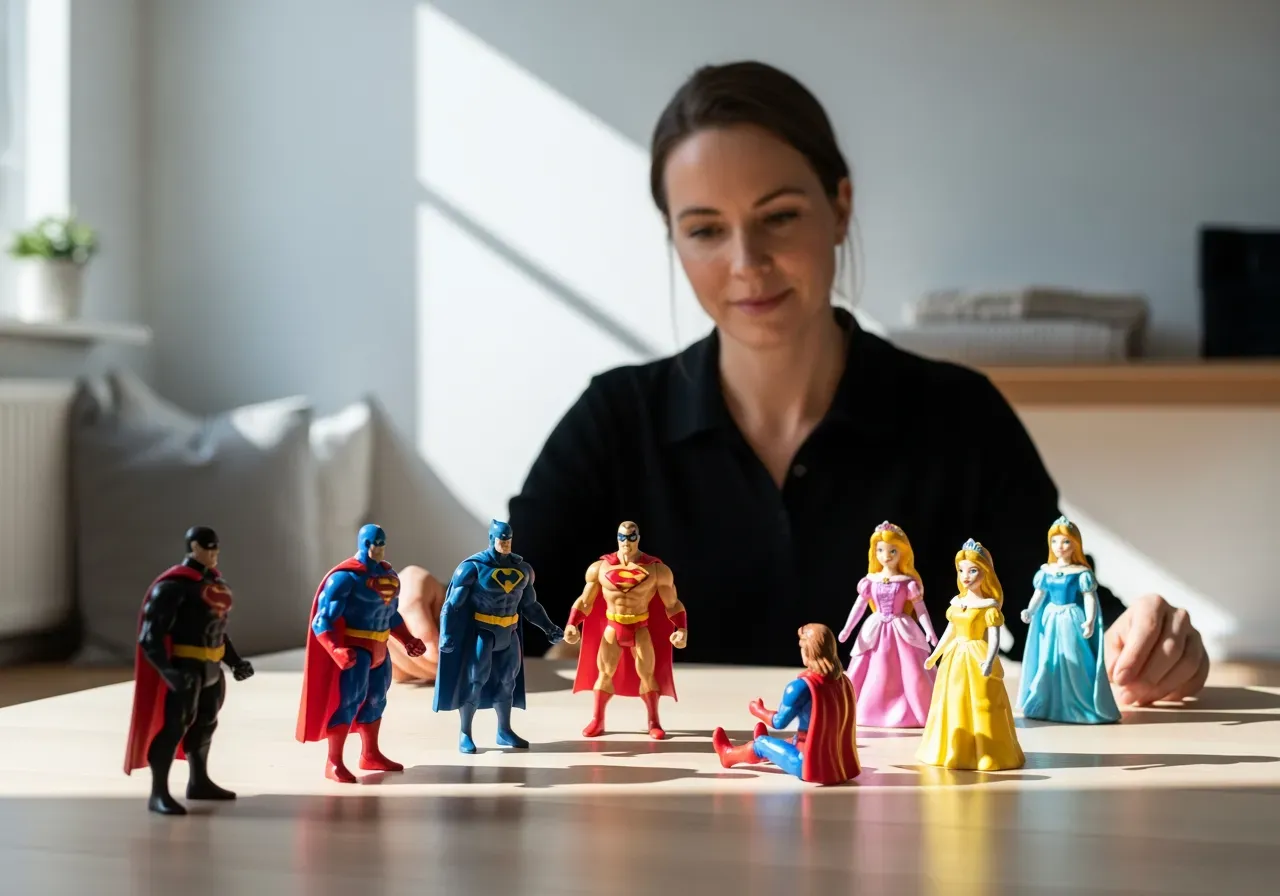 Karaktärslek med superhjältar och prinsessor