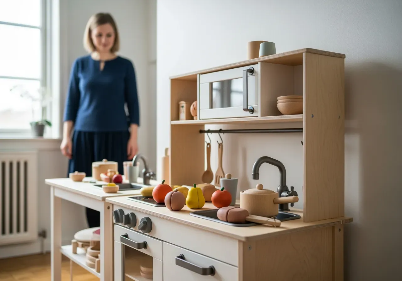 Kökslek för nybörjare i leksakskök