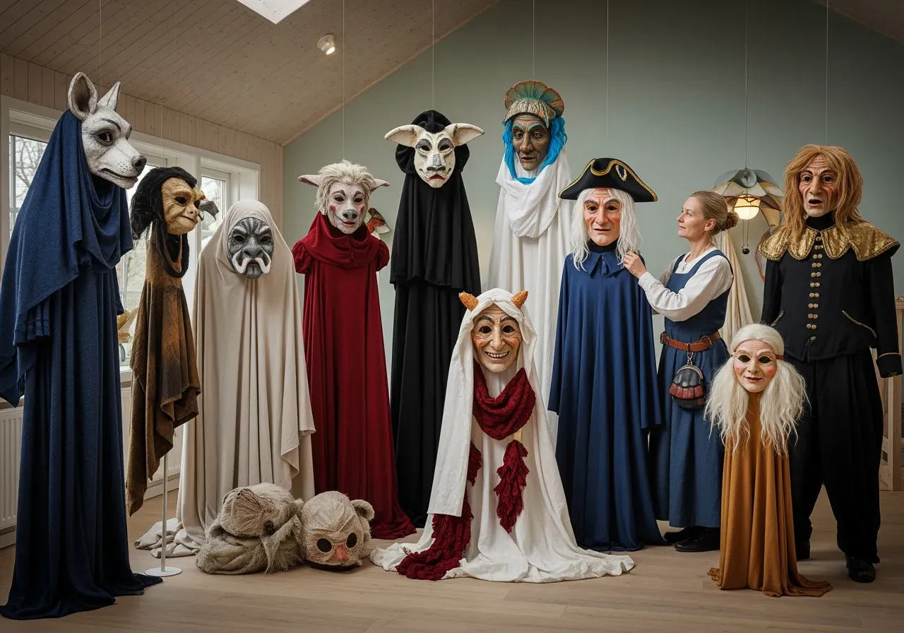 Maskeraddräkter för barn och figurer