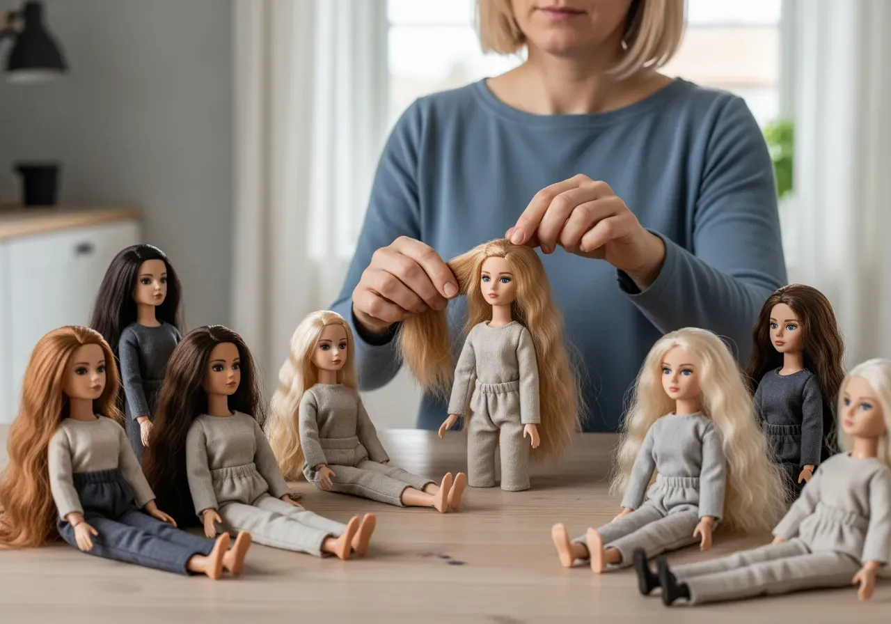 Modedockor för barn med hårlek