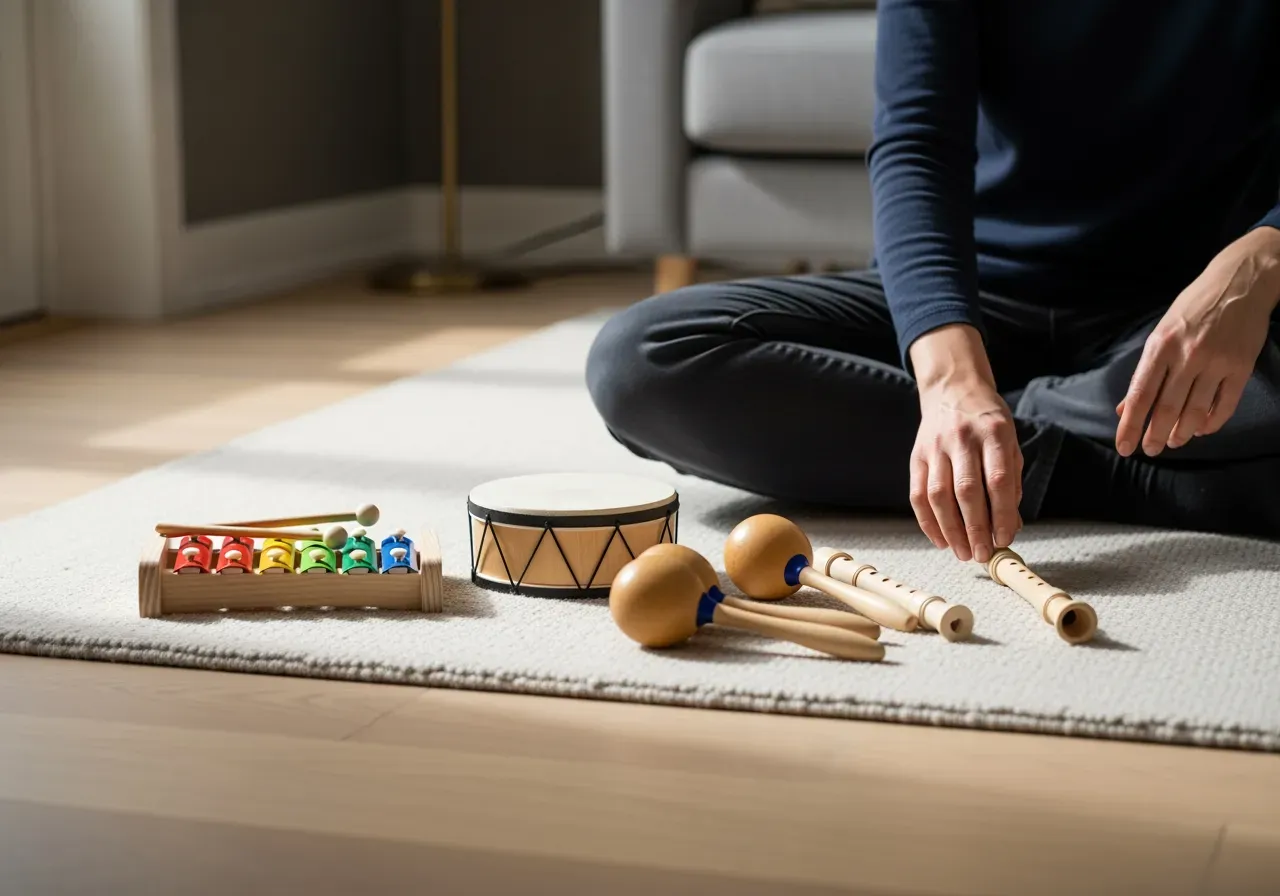 Musikleksaker för bebisar hemma