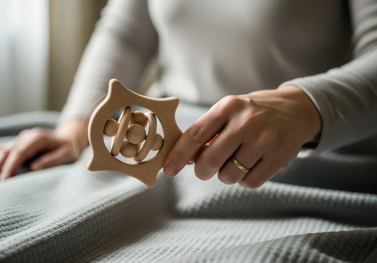 Förälder skakar bebisskallra försiktigt