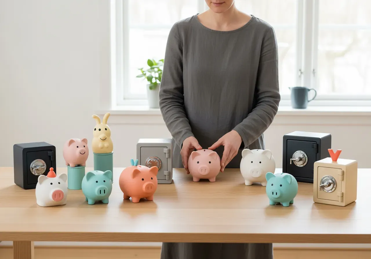 Sparbössor och kassaskåp för barn