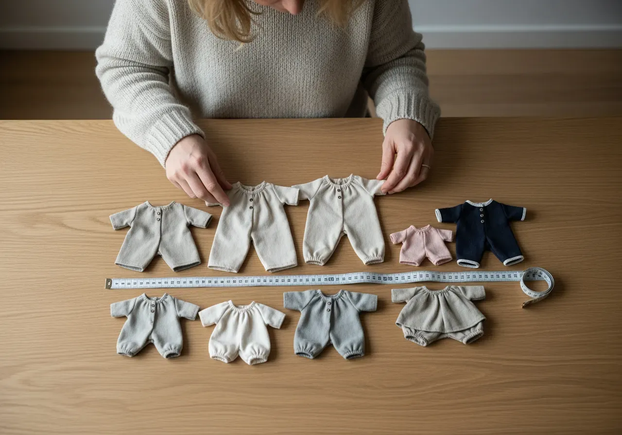 Storleksguide för dockkläder 35–43 cm