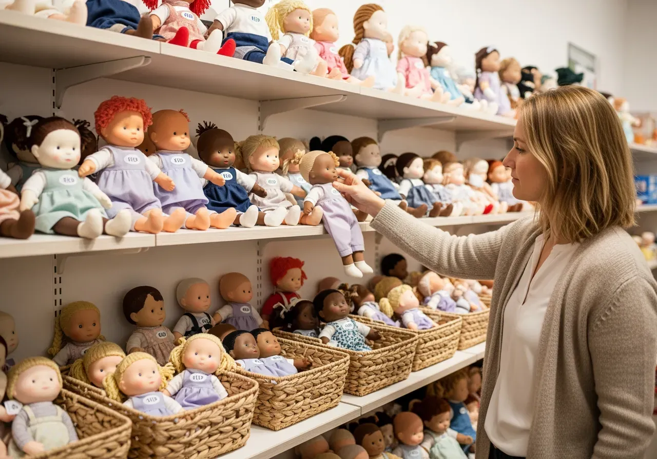 Välja första dockan till barn