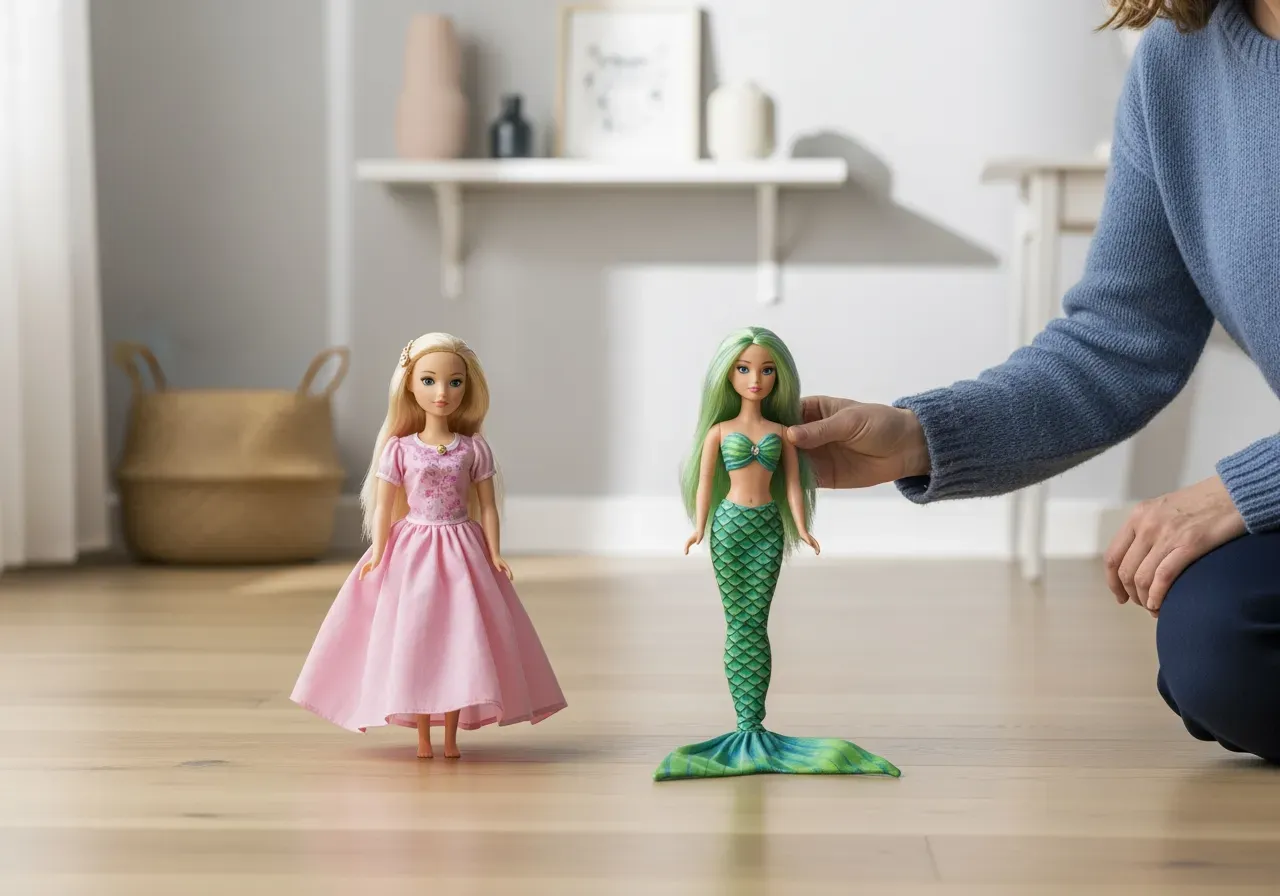 Välja Barbie eller sjöjungfrudocka