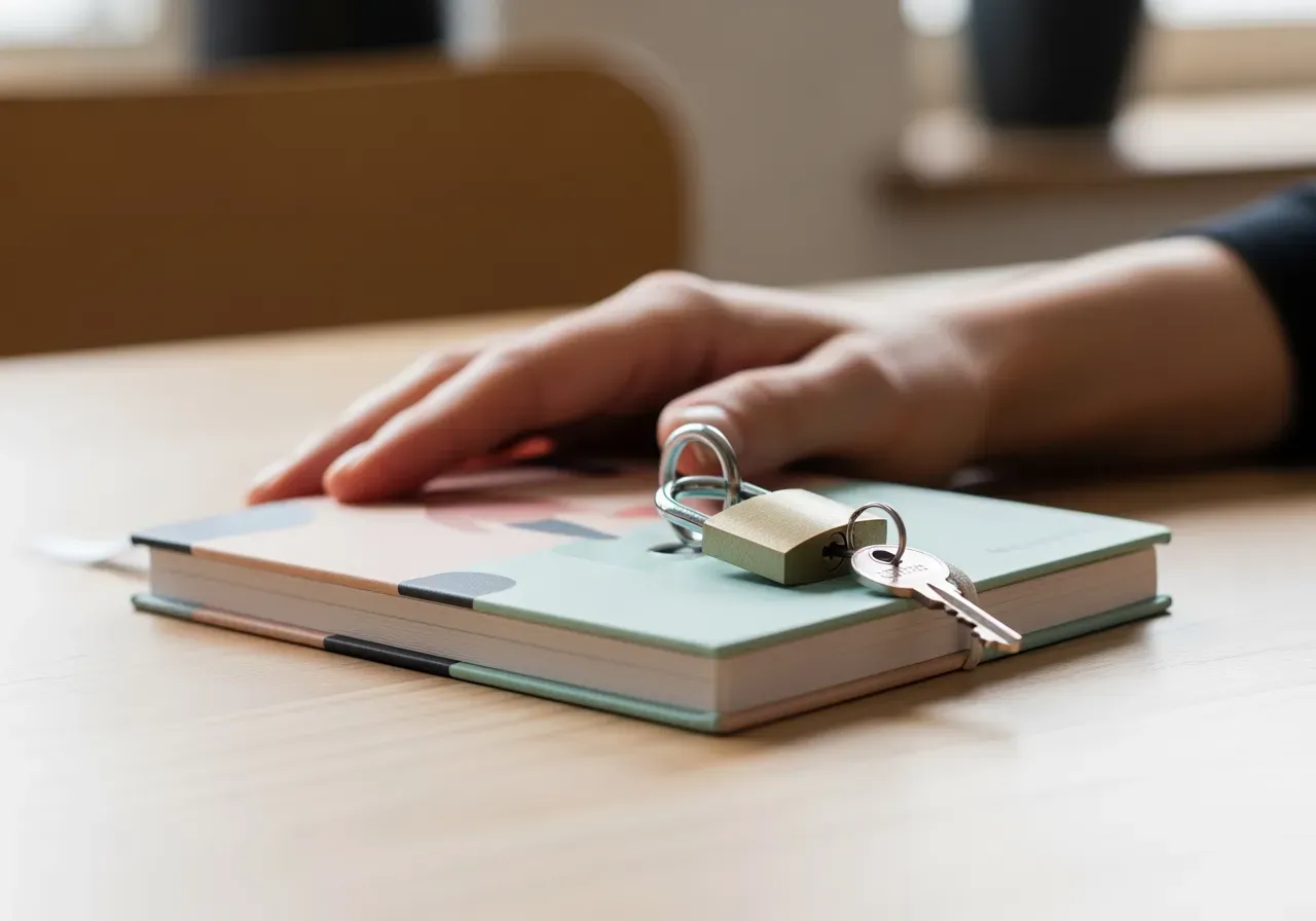 Dagbok med hänglås för barn