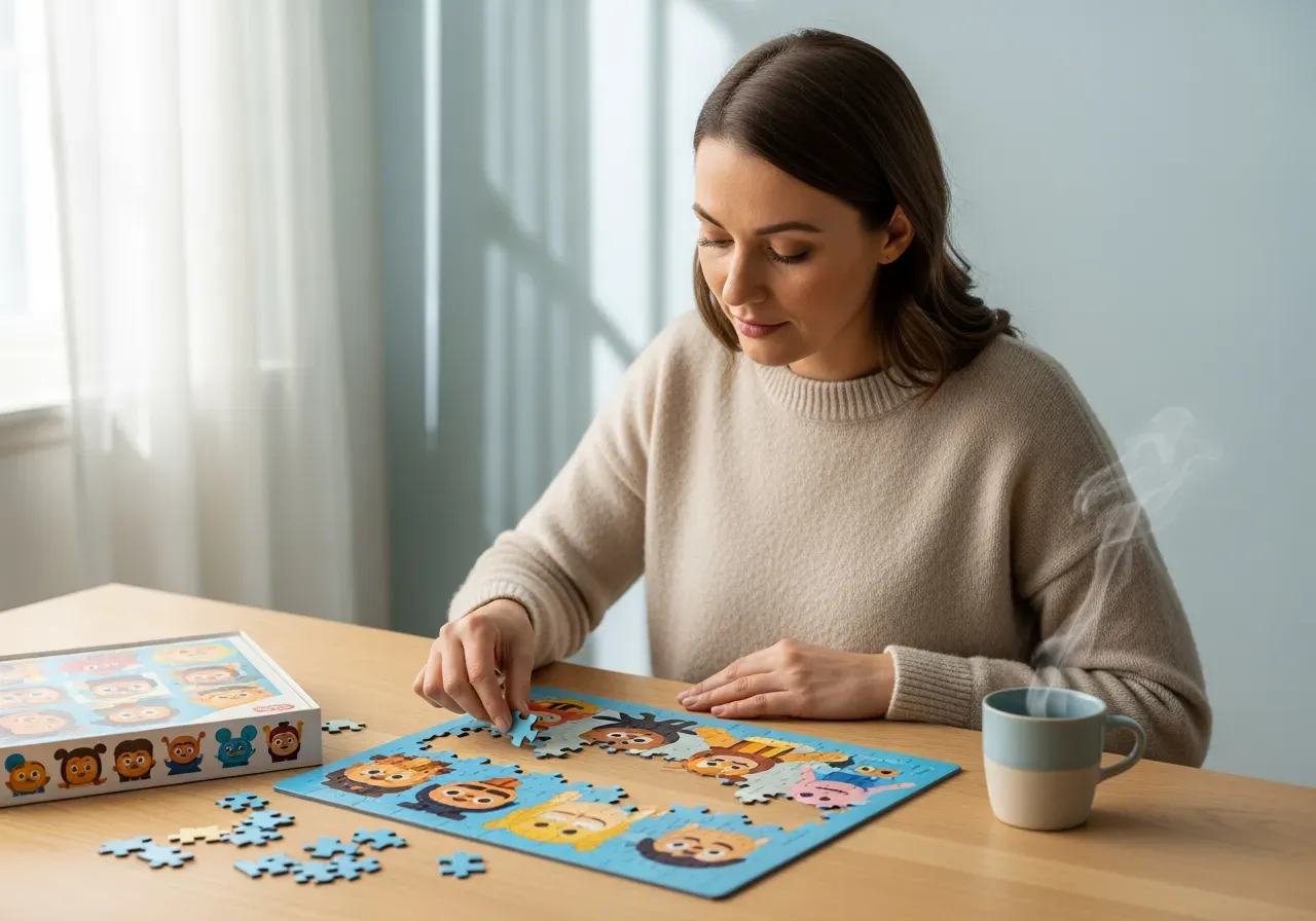 Karaktärspussel för fortsättare med favoriter