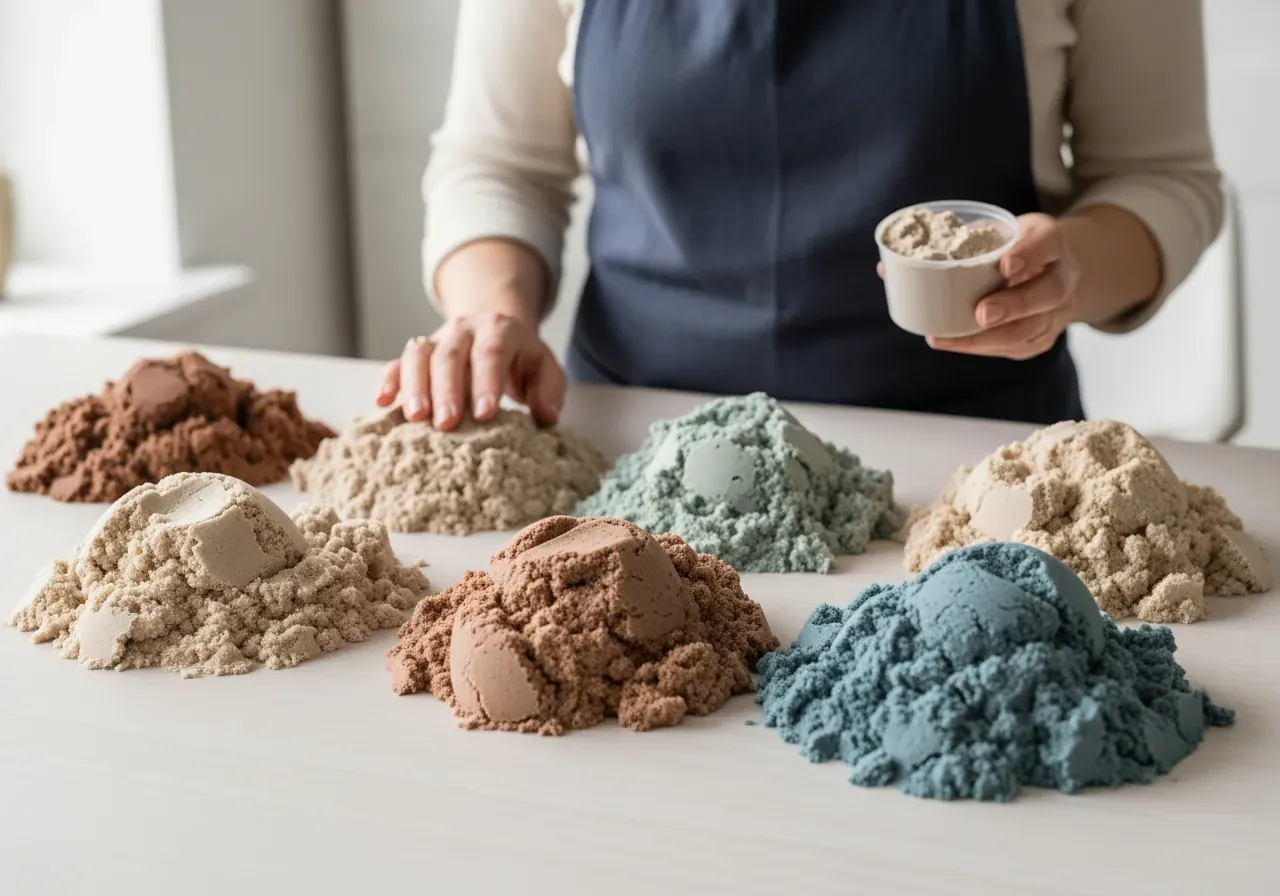 Kinetisk sand val av mängd