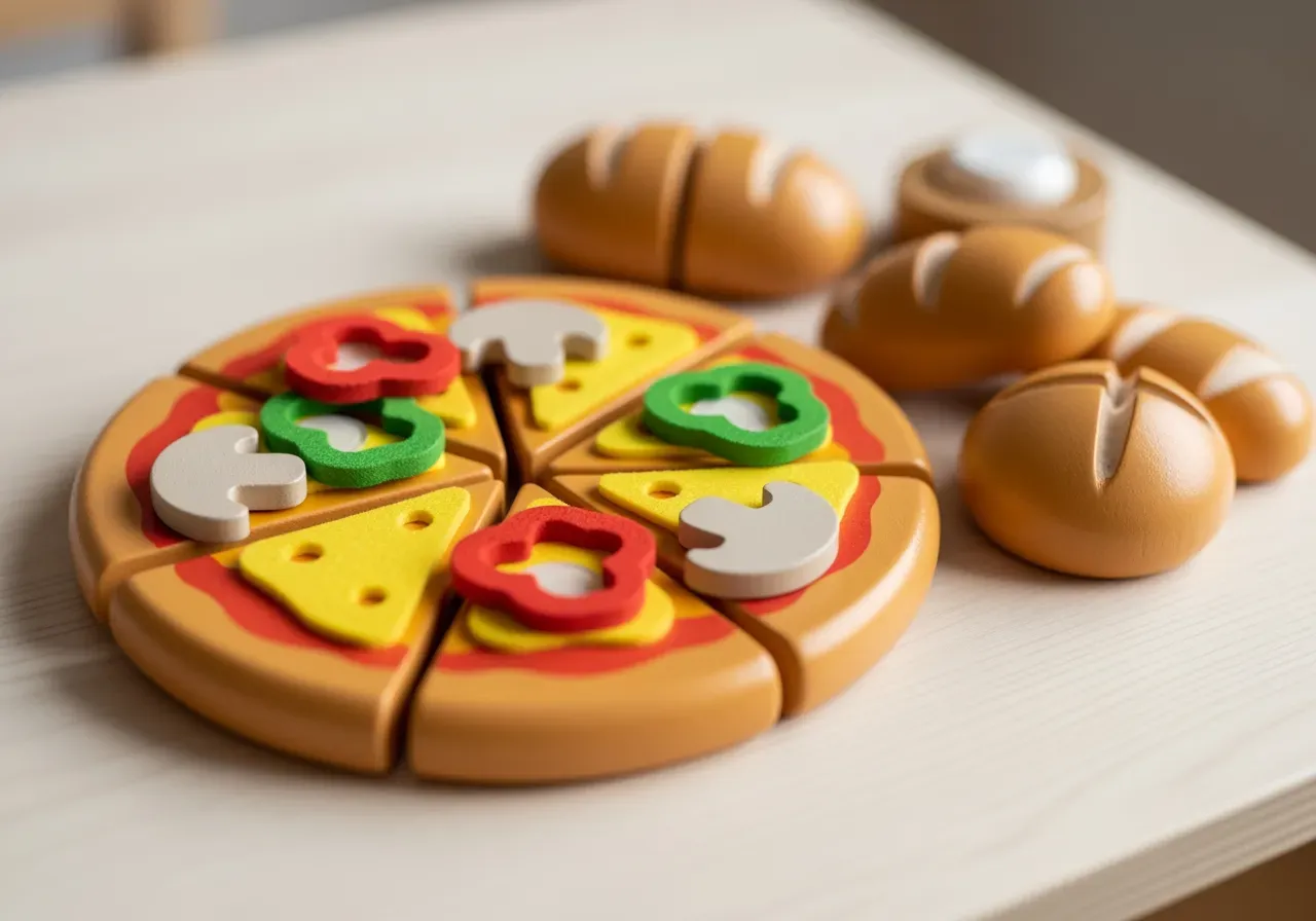 Leksaksmat för nybörjare pizza och baklek