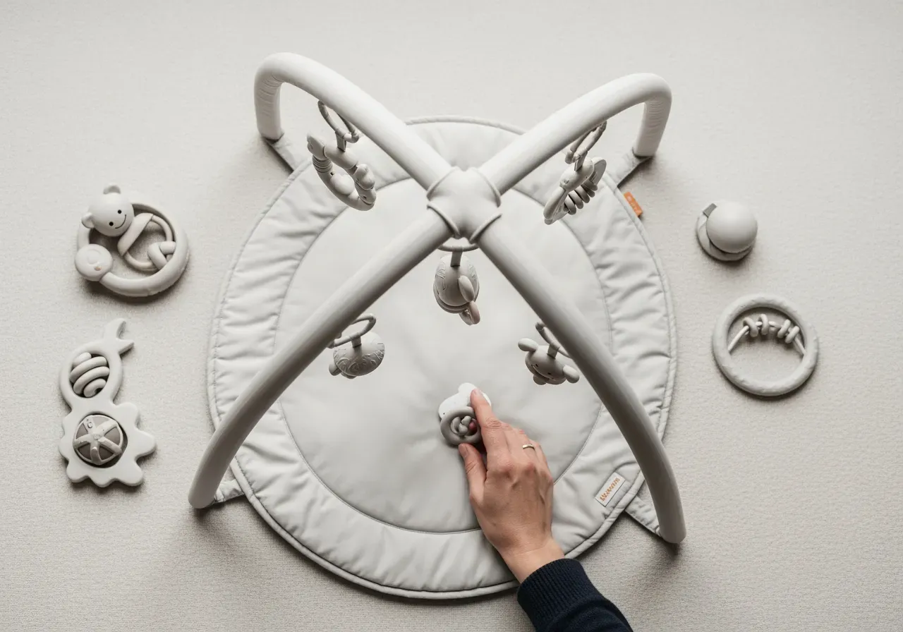 Babygym lekmatta och skallror guide