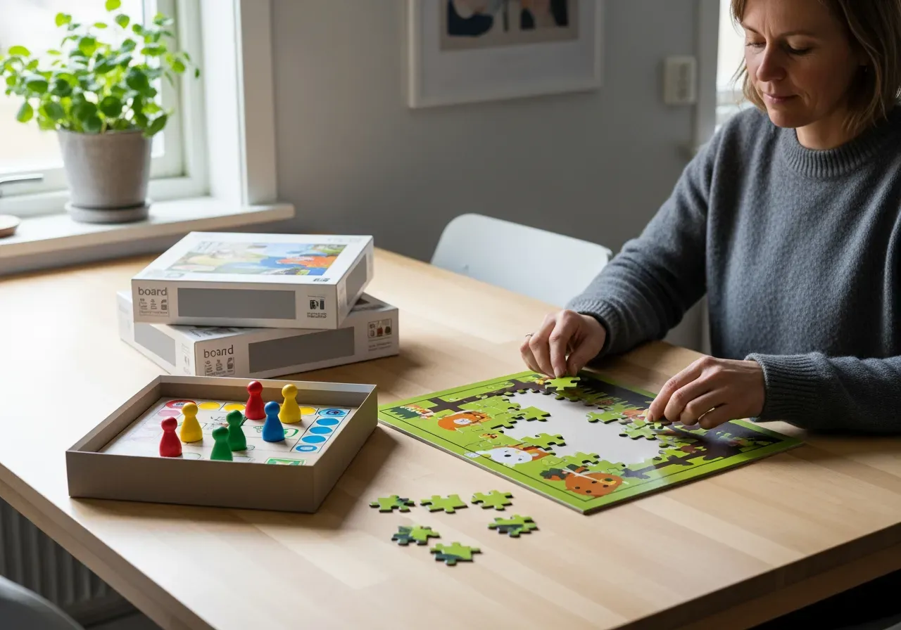 Nybörjarspel och pussel för barn