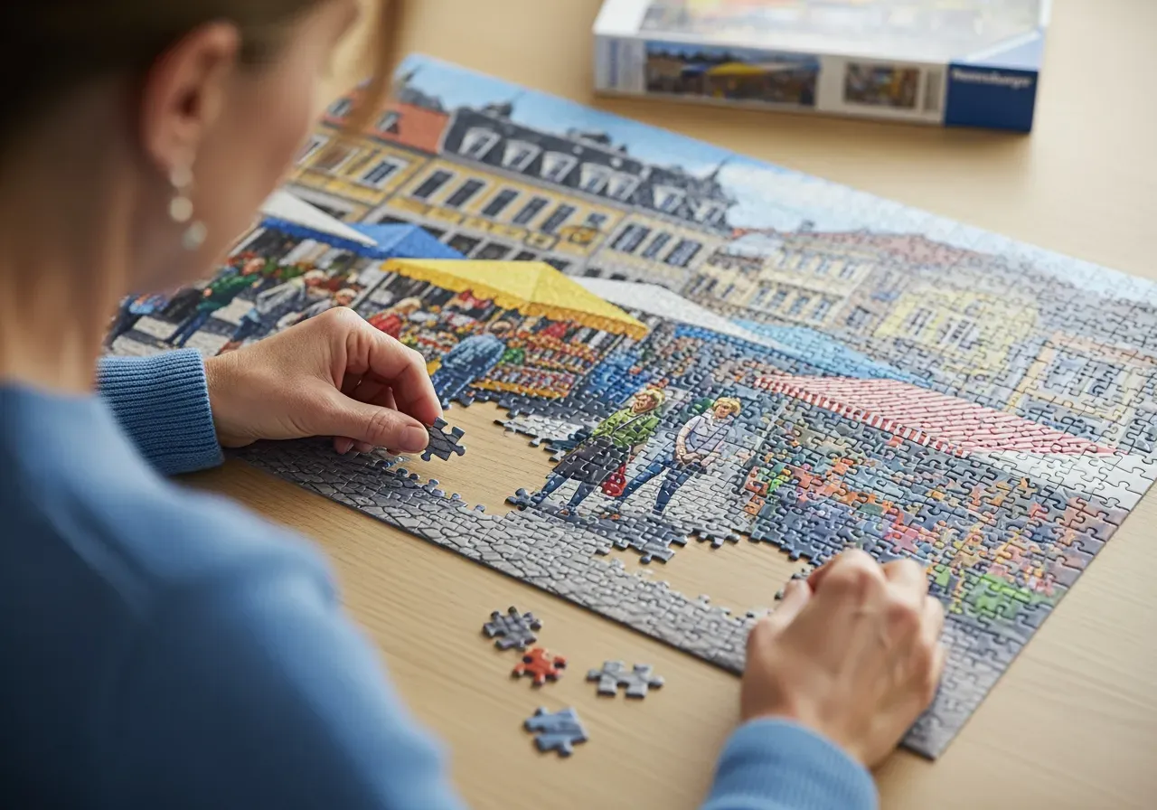 Ravensburger familjepussel med populära motiv